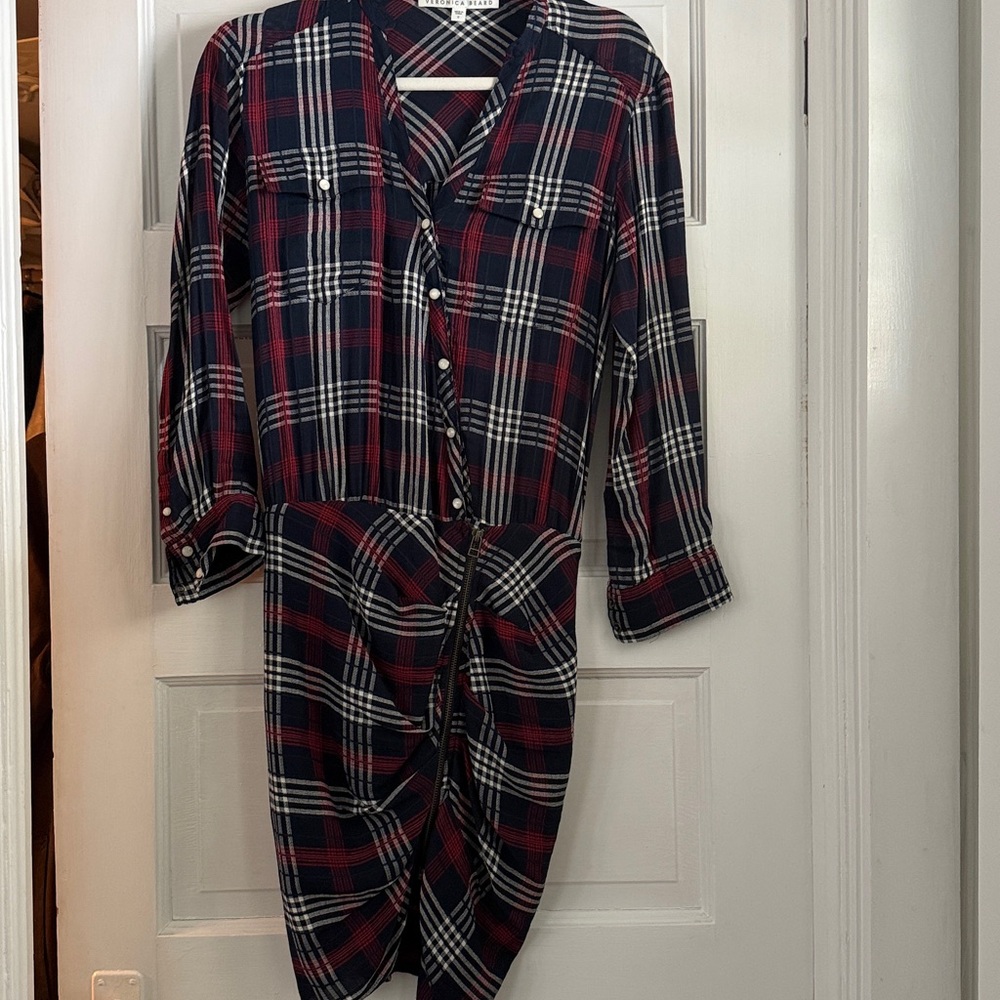 Veronica Beard Red and Black Plaid dress size 0